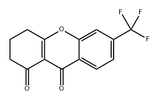 6-(Trifluoromethyl)-3,4-dihydro-1H-xanthene-1,9(2H)-dioneQ: What is 
6-(Trifluoromethyl)-3,4-dihydro-1H-xanthene-1,9(2H)-dione Q: What is the CAS Number of 
6-(Trifluoromethyl)-3,4-dihydro-1H-xanthene-1,9(2H)-dione Struktur