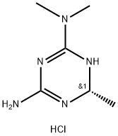1,3,5-Triazine-2,4-diamine, 3,6-dihydro-N2,N2,6-trimethyl-, hydrochloride (1:1), (6R)- Structure