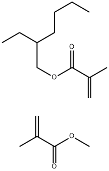 2-Propenoic acid, 2-methyl-, 2-ethylhexyl ester, polymer with methyl 2-methyl-2-propenoate Structure