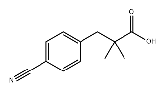 Benzenepropanoic acid, 4-cyano-α,α-dimethyl-, labeled with deuterium Struktur