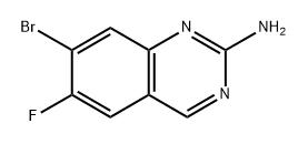 7-溴-6-氟喹唑啉-2-胺, 2653327-01-4, 结构式
