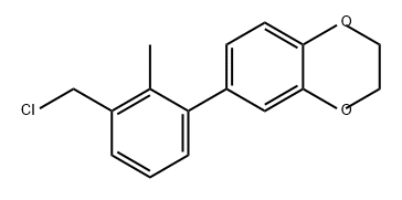 6-(3-(chloromethyl)-2-methylphenyl)-2,3-dihydrobenzo[b][1,4]dioxine Struktur