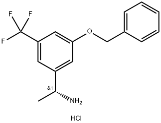 苯甲胺,Α-甲基-3-(苯基甲氧基)-5-(三氟甲基)盐酸盐(1:1),(ΑR)-,2654745-98-7,结构式