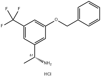 Benzenemethanamine, α-methyl-3-(phenylmethoxy)-5-(trifluoromethyl)-, hydrochloride (1:1), (αR)- Struktur