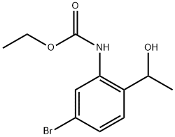 (5-溴-2-(1-羟乙基)苯基)氨基甲酸乙酯 结构式