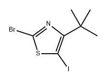 2-溴-4-(叔丁基)-5-碘噻唑 结构式