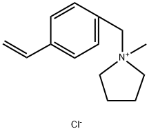 1-[(4-乙烯基苯基)甲基]-1-甲基氯化吡咯烷,265661-82-3,结构式