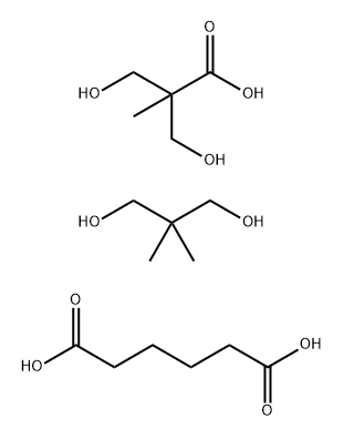 Hexanedioic acid, polymer with 2,2-dimethyl-1,3-propanediol and 3-hydroxy-2-(hydroxymethyl)-2-methylpropanoic acid Struktur