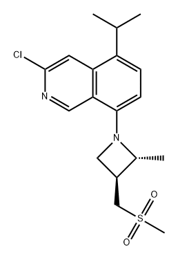 Isoquinoline, 3-chloro-5-(1-methylethyl)-8-[(2R,3S)-2-methyl-3-[(methylsulfonyl)… Struktur