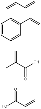 2-Propenoic acid, 2-methyl-, polymer with 1,3-butadiene, ethenylbenzene and 2-propenoic acid|2-甲基-2-丙烯酸与1,3-丁二烯、乙烯基苯和2-丙烯酸的聚合物