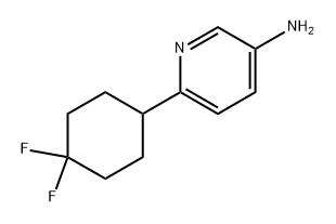 6-(4,4-Difluorocyclohexyl)pyridin-3-amine 化学構造式