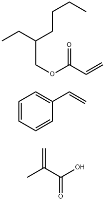 苯乙烯、丙烯酸甲酯、丙烯酸-2-乙基己酯的共聚物, 26636-08-8, 结构式