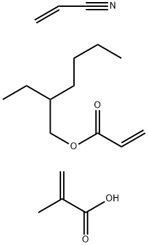 2-甲基-2-丙烯酸与2-丙烯酸-2-乙基己酯和2-丙烯腈的聚合物 结构式