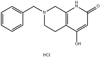 7-benzyl-5, 6, 7, 8-tetrahydro-1, 7-naphthyridine-2, 4-diol hydrochloride Structure