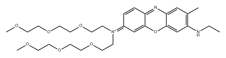 Ethanaminium, N -[7-(ethylamino)-8-methyl-3 H -phenoxazin-3-ylidene]-2-[2-(2-methoxyethoxy)ethoxy]- N -[2-[2-(2-methoxyethoxy)
ethoxy]ethyl]- (ACI)|