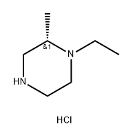 Piperazine, 1-ethyl-2-methyl-, hydrochloride (1:2), (2S)- Struktur