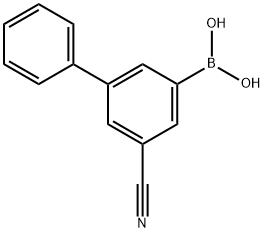 B-(5-CYANO[1,1鈥?BIPHENYL]-3-YL)BORONIC ACID 结构式