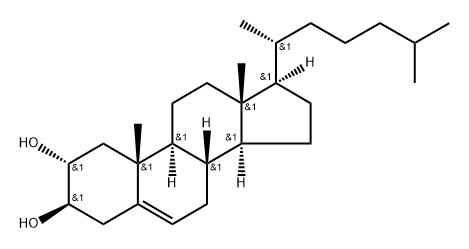 Cholest-5-ene-2,3-diol, (2α,3β)- (9CI) Structure