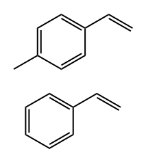 1-乙烯基-4-甲苯与苯乙烯的聚合物,26655-84-5,结构式