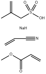 2-Propenoic acid, methyl ester, polymer with 2-propenenitrile and sodium 2-methyl-2-propene-1-sulfonate Structure