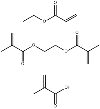 2-甲基-2-丙烯酸与1,2-乙二醇双(2-甲基-丙烯酸)酯和2-丙烯酸乙酯的聚合物,26659-71-2,结构式