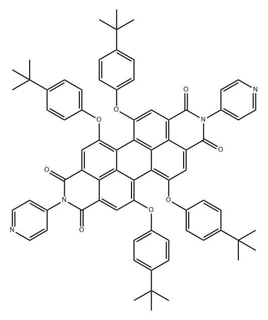 N,N'-Di(4-pyridyl)-1,6,7,12-tetra(4-tert-butylphenoxy)perylene-3,4:9,10-tetracarboxylic acid bisimide|苝二酰亚胺-吡啶