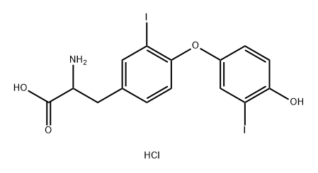 RAC-左旋甲状腺素 EP 杂质 J HCL(3,3'-DL-二碘甲状腺原氨酸 HCL),2668306-64-5,结构式