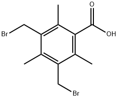 3,5-bis(bromomethyl)-2,4,6-trimethylbenzoic acid 结构式
