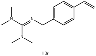 N-[(4-ethenylphenyl)methyl]-N,N,N′,N′-tetramethyl hydrobromide guanidine Structure