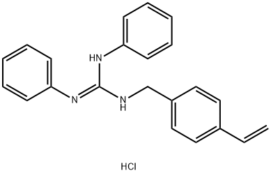 Guanidine, N''-[(4-ethenylphenyl)methyl]-N,N'-diphenyl-, hydrochloride (1:1) 结构式