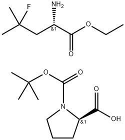 S-2-氨基-4-氟-4-甲基丁酸乙酯-R-1-BOC-吡咯烷-2-羧酸盐,2673270-35-2,结构式