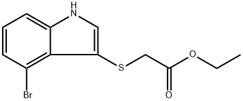 2-((4-溴-1H-吲哚-3-基)硫代)乙酸乙酯,2675450-14-1,结构式