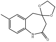 7-Methyl-3,5-dihydrospiro[benzo[b]azepine-4,2'-[1,3]dioxolan]-2(1H)-one Structure