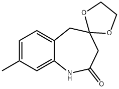 8-Methyl-3,5-dihydrospiro[benzo[b]azepine-4,2'-[1,3]dioxolan]-2(1H)-one Struktur