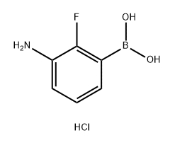 Boronic acid, B-(3-amino-2-fluorophenyl)-, hydrochloride (1:1) Structure
