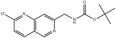 ((2-氯-1,6-萘啶-7-基)甲基)氨基甲酸叔丁酯, 2677885-96-8, 结构式