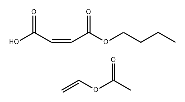 2-Butenedioic acid (Z)-, monobutyl ester, polymer with ethenyl acetate 化学構造式