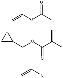 2-甲基-2-丙烯酸环氧乙烷基甲酯与氯乙烯和乙酸乙烯酯的聚合物 结构式