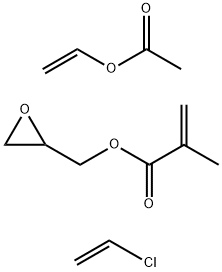 2-甲基-2-丙烯酸环氧乙烷基甲酯与氯乙烯和乙酸乙烯酯的聚合物, 26781-49-7, 结构式