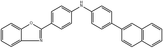 4-(2-benzoxazolyl)-N-[4-(2-naphthalenyl)phenyl]benzenamine Struktur