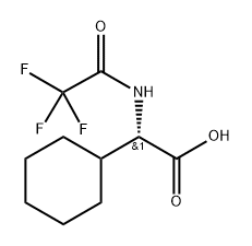 Cyclohexaneacetic acid, α-[(2,2,2-trifluoroacetyl)amino]-, (αS)- Struktur