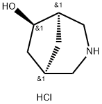 3-Azabicyclo[3.2.1]octan-6-ol, hydrochloride (1:1), (1R,5R,6R)- Structure