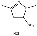 1H-Pyrazol-5-amine, 3-iodo-1-methyl-, hydrochloride (1:1) Structure