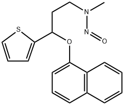 2-Thiophenepropanamine, N-methyl-γ-(1-naphthalenyloxy)-N-nitroso- 化学構造式