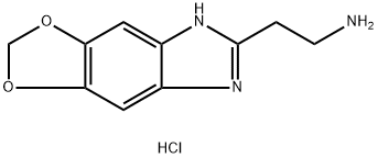 2-(5H-[1,3]二氧杂环戊烯并[4',5':4,5]苯并[1,2-D]咪唑-6-基)乙-1-胺二盐酸盐,2680542-79-2,结构式