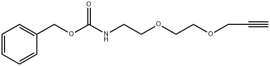 苄基(2-(2-(丙-2-炔-1-基氧基)乙氧基)乙基)氨基甲酸酯,2680770-53-8,结构式