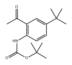 (2-Acetyl-4-tert-butyl-phenyl)-carbamic acid tert-butyl ester,2680797-22-0,结构式