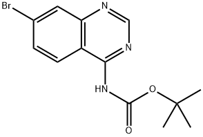 叔丁基(7-溴喹唑啉-4-基)氨基甲酸酯 结构式