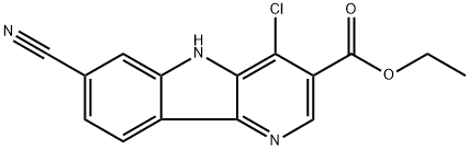 4-氯-7-氰基-5H-吡啶并[3,2-B]吲哚-3-羧酸乙酯,2681278-28-2,结构式
