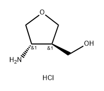 (3R,4S)-(4-Amino-tetrahydro-furan-3-yl)-methanol hydrochloride,2682097-17-0,结构式